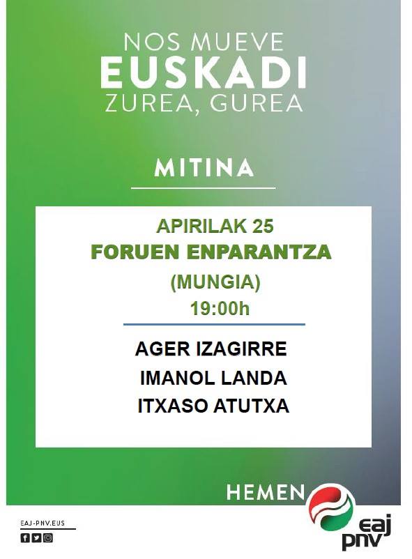 Mungia Apirilak 25 mitina Mungia Apirilak 25 mitina